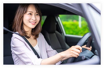 車でのご来店もOK！